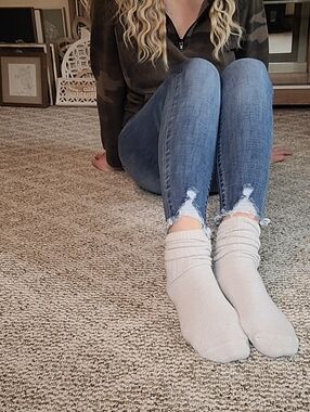 Casual Light Gray Slouch Socks